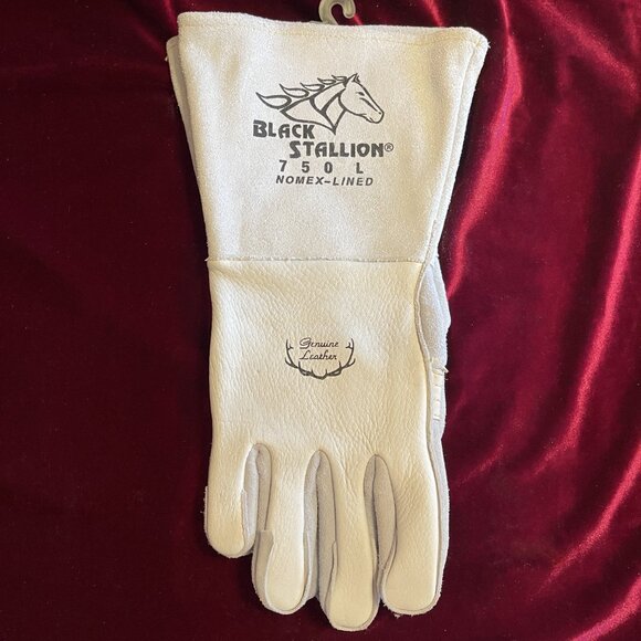LEATHER WELDING GLOVES Black Stallion 750L Large PREMIUM ELK SKIN 1140A - Picture 5 of 11